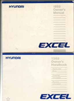 1988 Hyundai Excel's Owner Manual and Owner's handbook